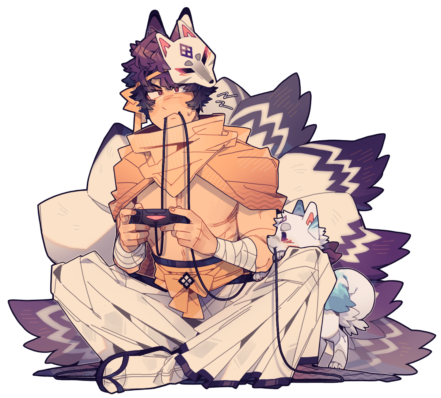 FULL 01 Brother playing Videogames with cat