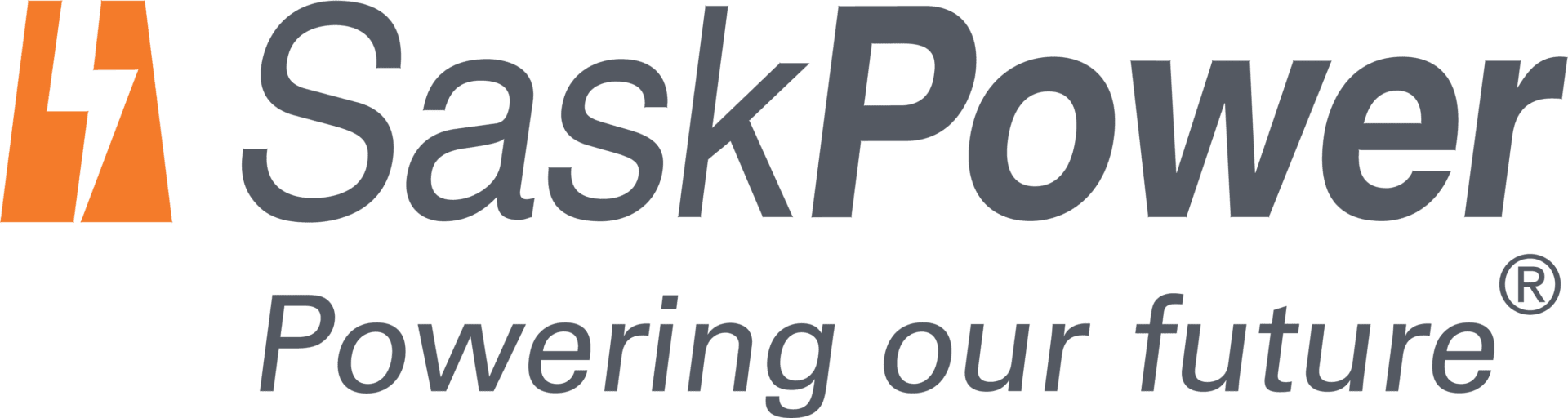 SaskPower_PoweringOurFuture_Colour_Orange and Gray_CMYK